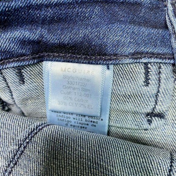 MCGUIRE DENIM | sz 24 Women's Medium Wash Exposed Zipper Gotham Slim Jeans - Picture 10 of 11